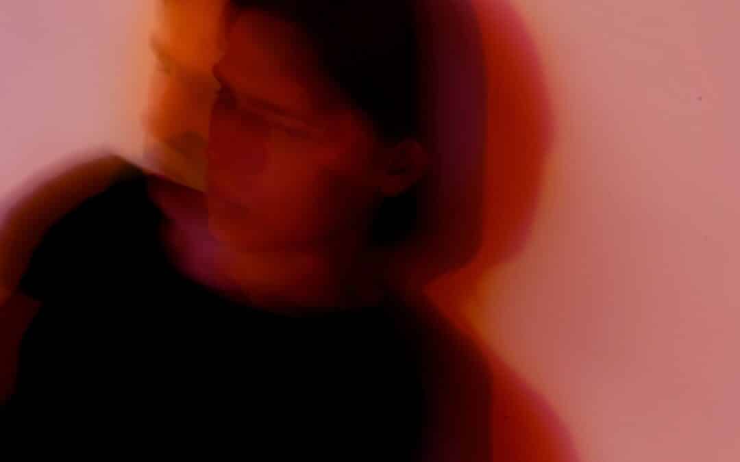 Blurred woman losing her boundaries